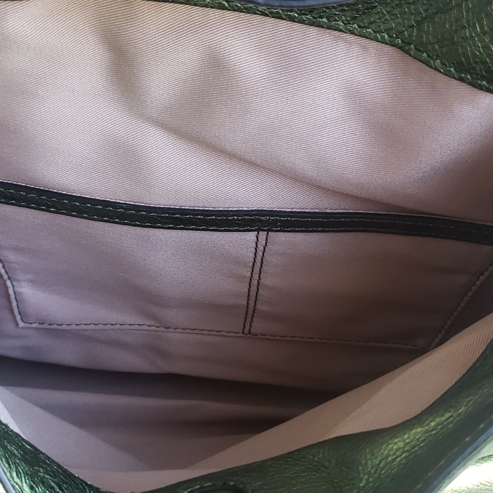 Metallic green gianni chiarini soft leather purse - Picture 5 of 7